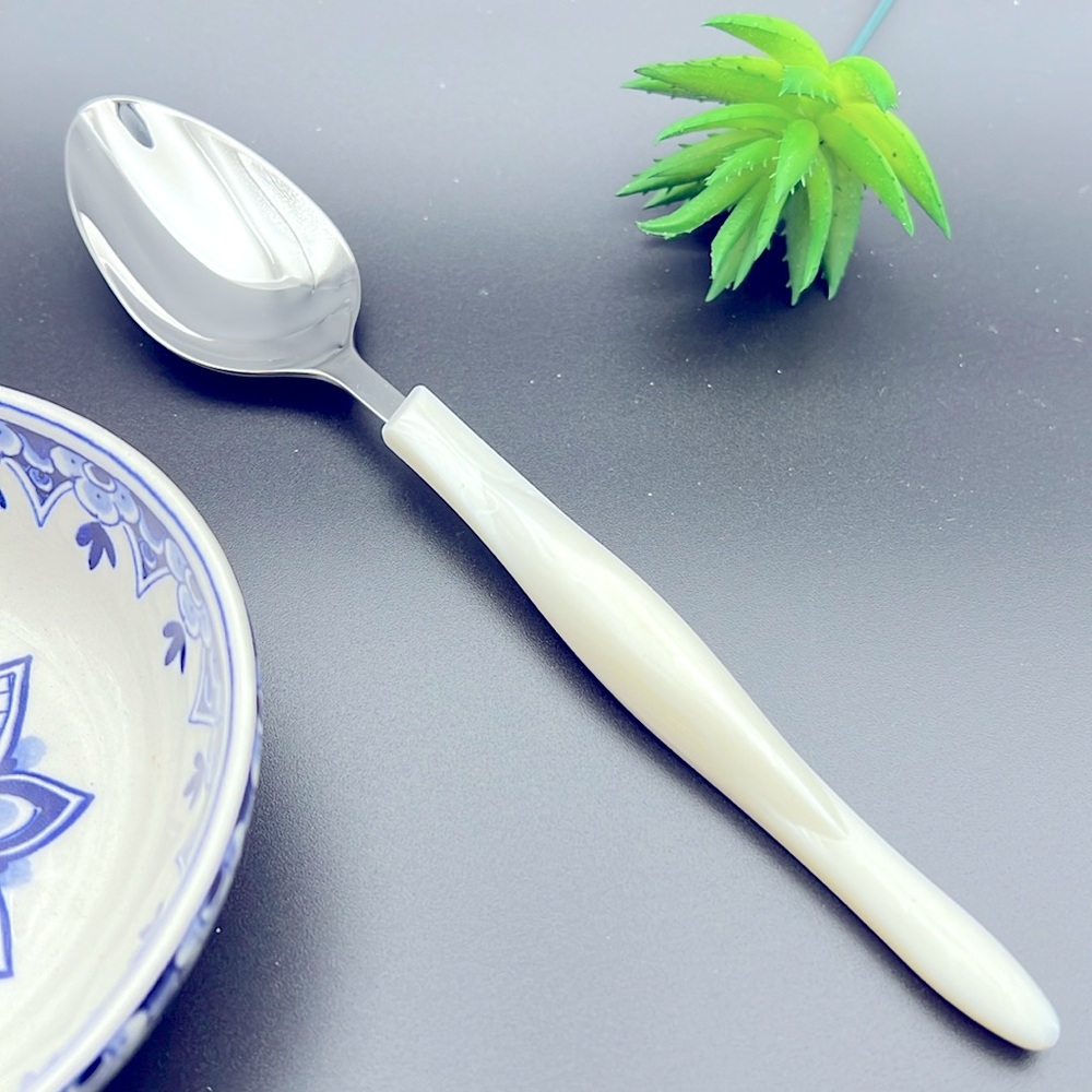 🆕 CUTCO SOUP SPOON PEARL WHITE HANDLE 1553W FLATWARE INDIVIDUAL